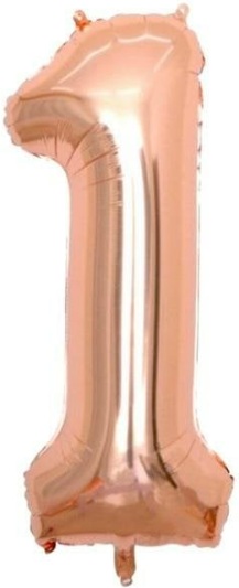1 - RAKAM 16 İNC ROSEGOLD RENK BALON 36 CM balon