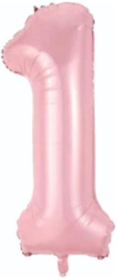 1 - RAKAM 34 İNC PEMBE RENK BALON 76 CM balon