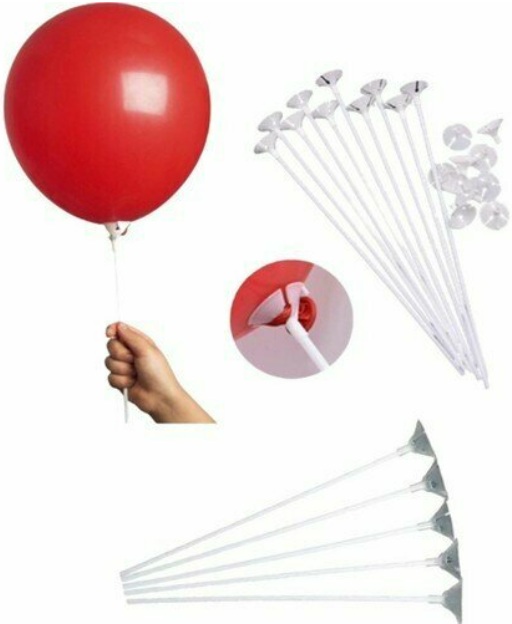 100'LÜ BEYAZ BALON ÇUBUK+BAŞLIK balon