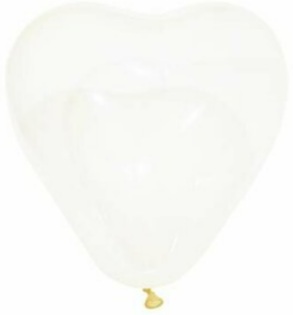 12 İNÇ ŞEFFAF KALP BALON 100 LÜ balon