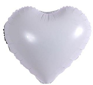 18 İNC KALP BEYAZ RENK FOLYO BALON balon
