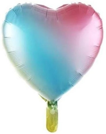 18 İNC KALP GÖKKUŞAĞI RENK FOLYO BALON balon