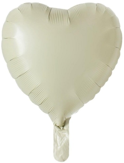 18 İNC KALP KREM RENK FOLYO BALON balon