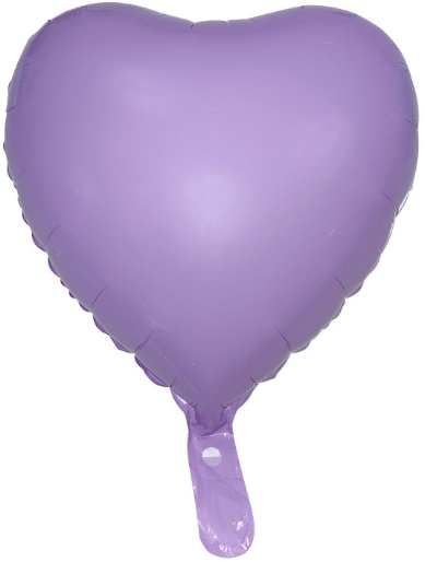 18 İNC KALP MAKARON MOR FOLYO BALON balon