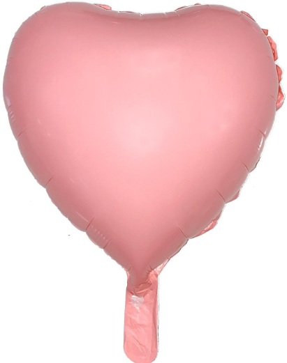 18 İNC KALP MAKARON PEMBE FOLYO BALON balon