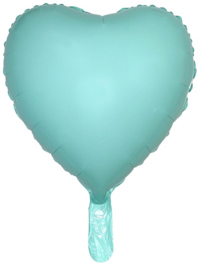 18 İNC KALP MAKARON TURKUAZ FOLYO BALON balon