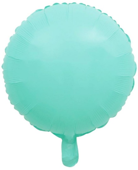 18 İNC YUVARLAK MAKARON TURKUAZ FOLYO BALON balon