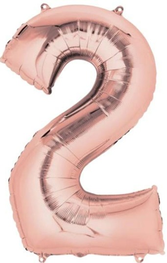 2 - RAKAM 16 İNC ROSEGOLD RENK BALON 36 CM balon