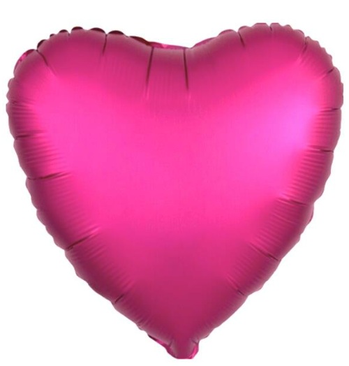 24 İNC KALP FUŞYA RENK FOLYO BALON balon