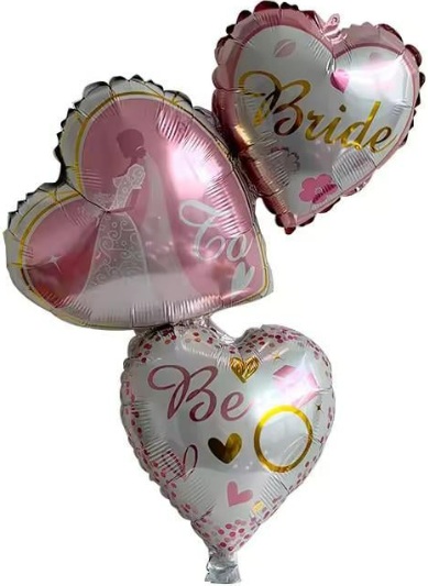 3 LÜ KALP BRİDE TO BE FOLYO BALON balon