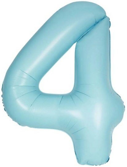 4 - RAKAM 16 İNC RETRO MAVİ RENK BALON 36 CM balon