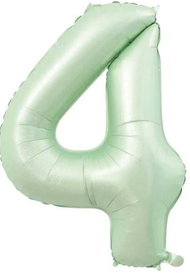 4 - RAKAM 34 İNC RETRO YEŞİL RENK BALON 76 CM balon