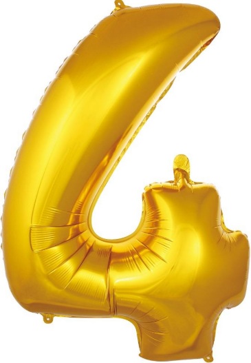 4 - RAKAM 40 İNC GOLD RENK BALON 100 CM balon
