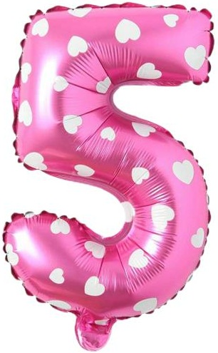 5 - RAKAM 16 İNC PEMBE RENK BALON 36 CM balon