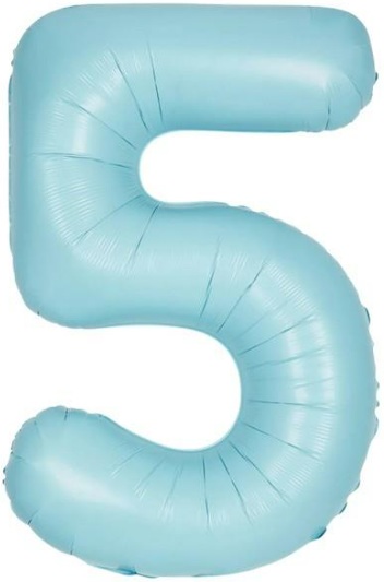 5 - RAKAM 16 İNC RETRO MAVİ RENK BALON 36 CM balon