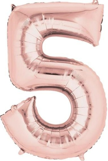 5 - RAKAM 16 İNC ROSEGOLD RENK BALON 36 CM balon