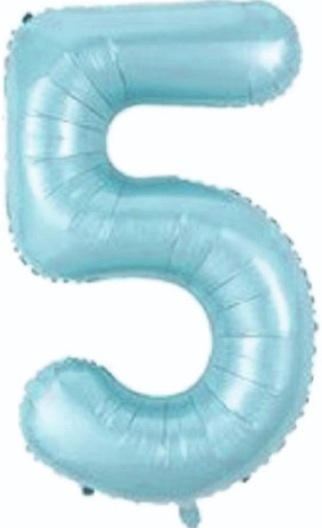 5 - RAKAM 34 İNC MAVİ RENK BALON 76 CM balon