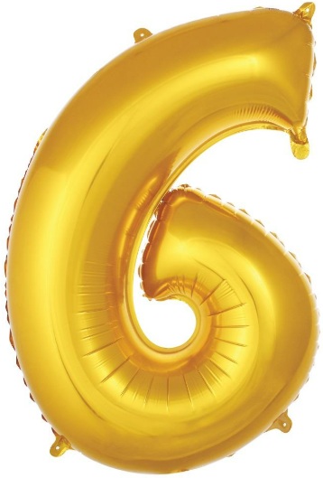 6 - RAKAM 16 İNC GOLD RENK BALON 36 CM balon