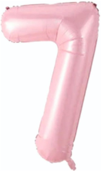 7 - RAKAM 34 İNC PEMBE RENK BALON 76 CM balon