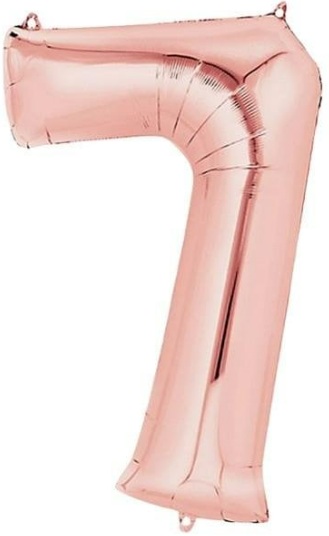 7 - RAKAM 40 İNC ROSEGOLD RENK BALON 100 CM balon