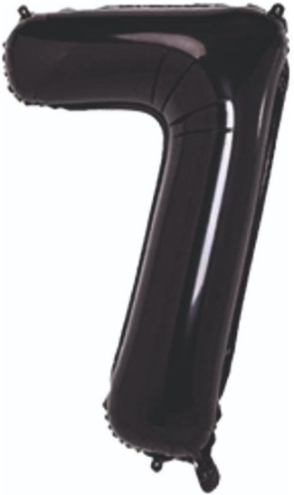 7 - RAKAM 40 İNC SİYAH RENK BALON 100 CM balon