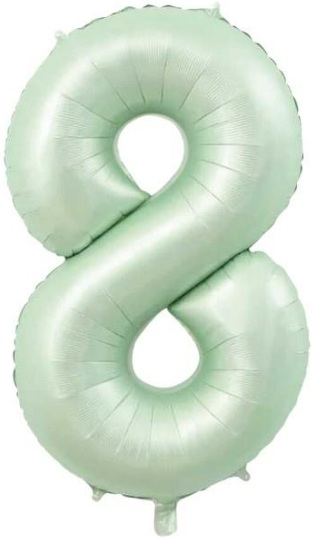 8 - RAKAM 16 İNC RETRO YEŞİL RENK BALON 36 CM balon