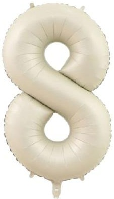 8 - RAKAM 34 İNC KREM RENK BALON 76 CM balon