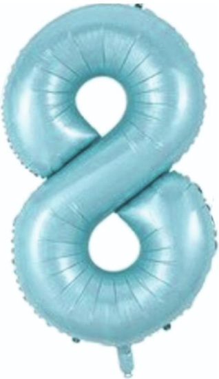 8 - RAKAM 34 İNC MAVİ RENK BALON 76 CM balon