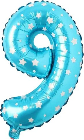 9 - RAKAM 16 İNC MAVİ RENK BALON 36 CM balon