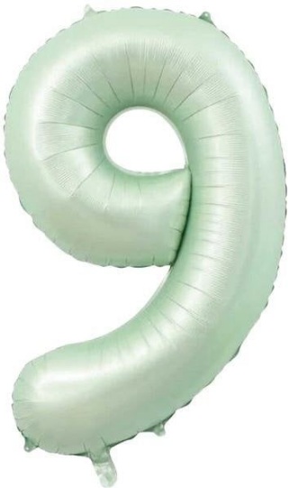 9 - RAKAM 34 İNC RETRO YEŞİL RENK BALON 76 CM balon