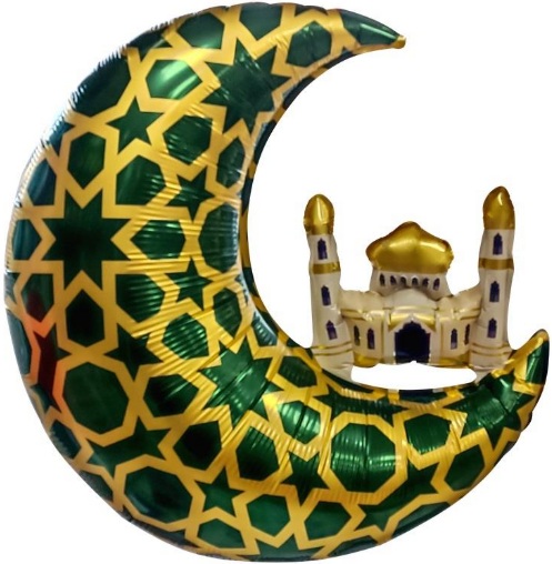 AY KUBBE RAMAZAN YEŞİL FOLYO BALON balon