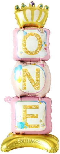 AYAKLI ONE PEMBE FOLYO BALON balon