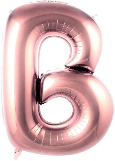 B - HARF 40 İNC ROSEGOLD RENK BALON 100 CM balon