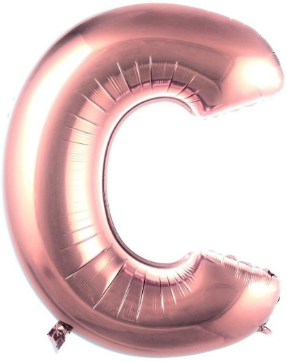 C - HARF 40 İNC ROSEGOLD RENK BALON 100 CM balon
