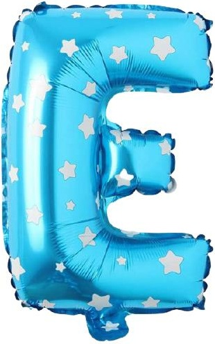 E - HARF 16 İNC MAVİ RENK BALON 36 CM balon