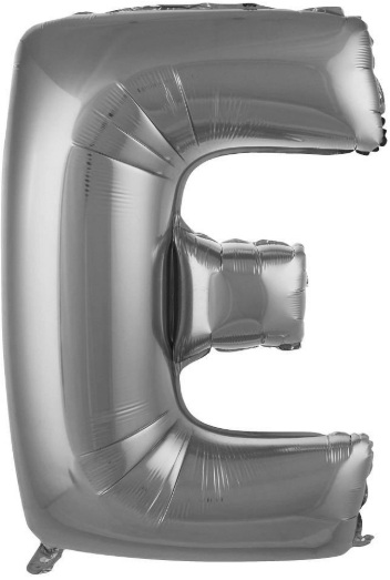 E - HARF 34 İNC GÜMÜŞ RENK BALON 76 CM balon