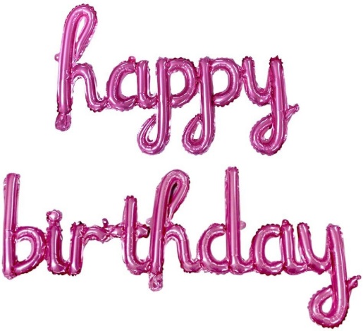 EL YAZILI HAPPY BİRTHDAY PEMBE SET BALON balon