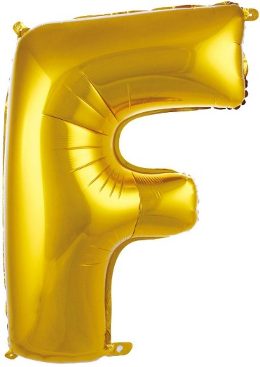 F - HARF 34 İNC GOLD RENK BALON 76 CM balon