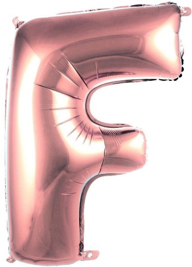 F - HARF 40 İNC ROSEGOLD RENK BALON 100 CM balon