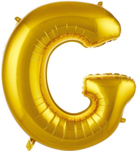 G - HARF 16 İNC GOLD RENK BALON 36 CM balon