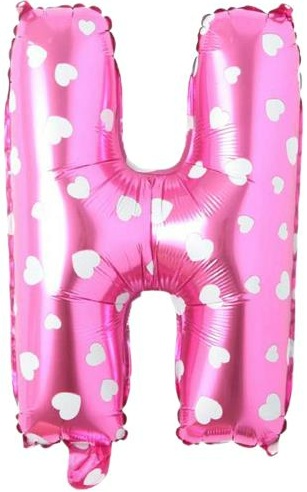 H - HARF 16 İNC PEMBE RENK BALON 36 CM balon