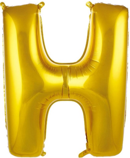 H - HARF 34 İNC GOLD RENK BALON 76 CM balon