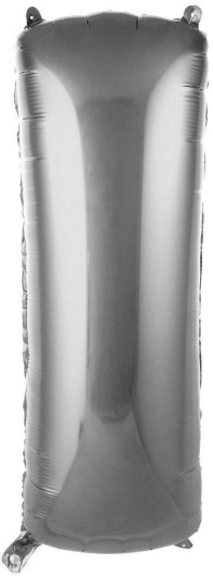 I - HARF 16 İNC GÜMÜŞ RENK BALON 36 CM balon