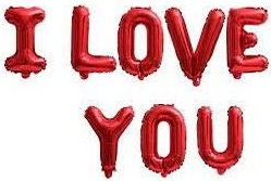 I LOVE YOU KIRMIZI SET BALON balon