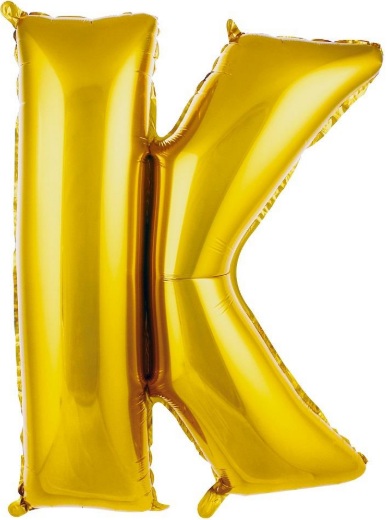K - HARF 34 İNC GOLD RENK BALON 76 CM balon
