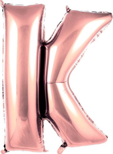 K - HARF 40 İNC ROSEGOLD RENK BALON 100 CM balon