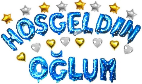 KALPLİ HOŞGELDİN OĞLUM MAVİ SET BALON balon