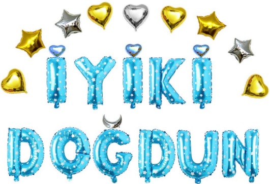 KALPLİ İYİKİ DOĞDUN MAVİ SET BALON balon