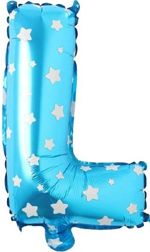 L - HARF 16 İNC MAVİ RENK BALON 36 CM balon