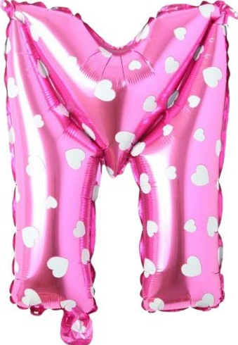 M - HARF 16 İNC PEMBE RENK BALON 36 CM balon